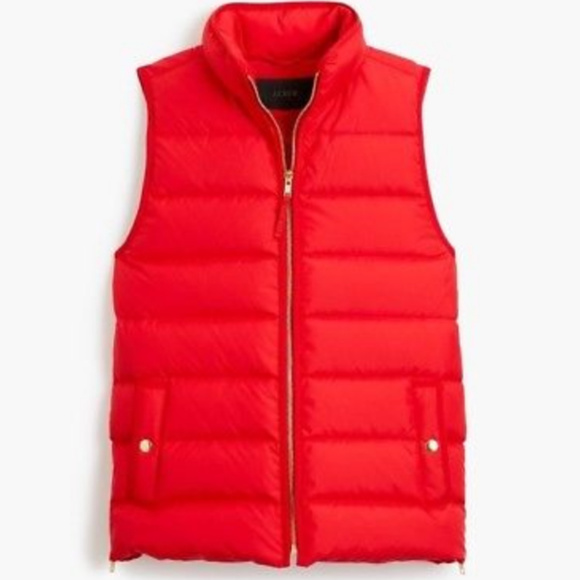 J. Crew Jackets & Blazers - 👑 J. Crew Mountain Puffer Vest in Dark Poppy